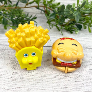 Vintage Wendy's Kids Meal Biggie French Fry and Hamburger Toys